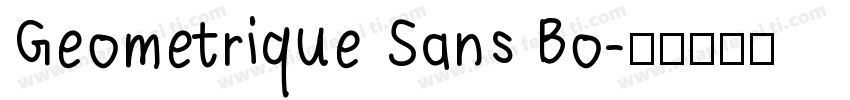 Geometrique Sans Bo字体转换